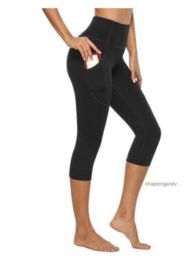 Capri Leggings High Waisted Yoga Pants with Pockets